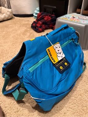 Ruffwear Teal-Trim Blue Dog Overnight Pack